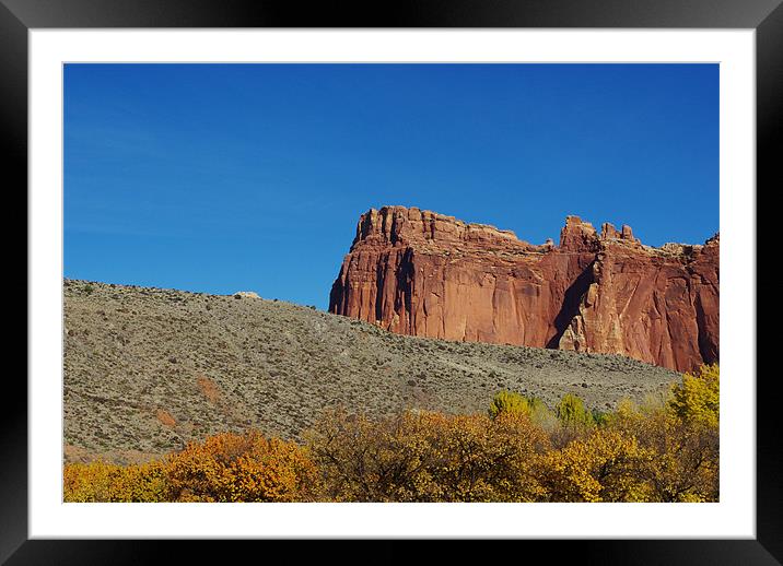 Autumn in Capitol Reef, Utah Framed Mounted Print by Claudio Del Luongo