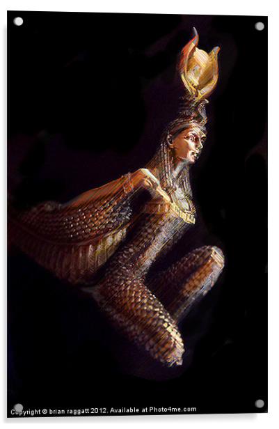 Goddess Isis Acrylic by Brian  Raggatt