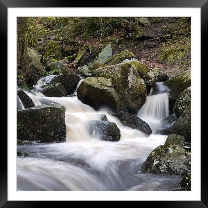Paddly Gorge Stream, Peak District Framed Mounted Print by Tom Reed