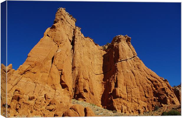 Kodachrome rocks under blue sky, Utah Canvas Print by Claudio Del Luongo
