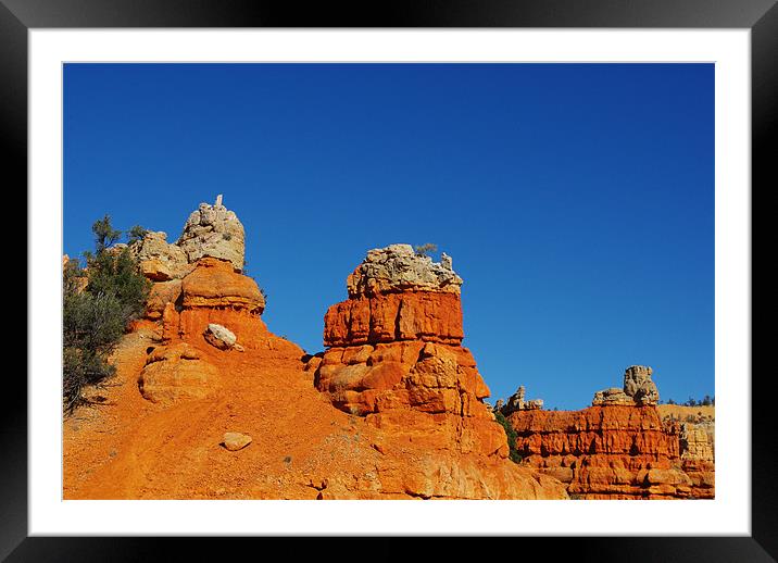 Colours near Red Canyon, Utah Framed Mounted Print by Claudio Del Luongo
