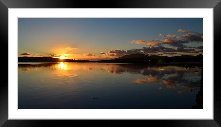 Sunset in Dingle Framed Mounted Print by barbara walsh