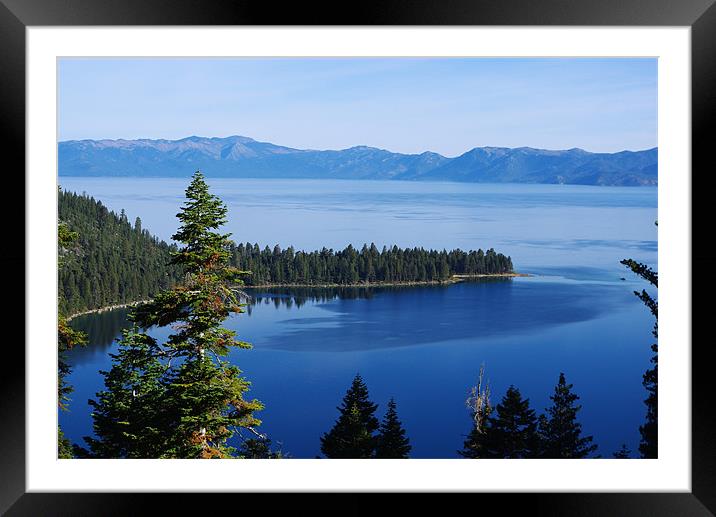Lake Tahoe, California Framed Mounted Print by Claudio Del Luongo