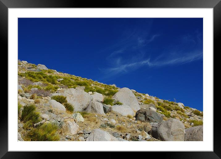 Colours of Sierra Nevada near Independence, Califo Framed Mounted Print by Claudio Del Luongo