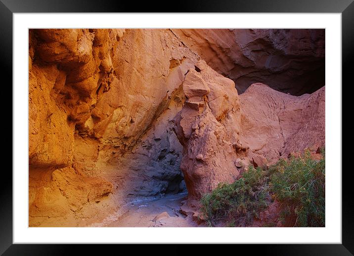 Colours of a slot canyon, Utah Framed Mounted Print by Claudio Del Luongo
