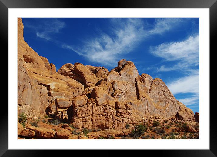 Beauty of rocks, Utah Framed Mounted Print by Claudio Del Luongo
