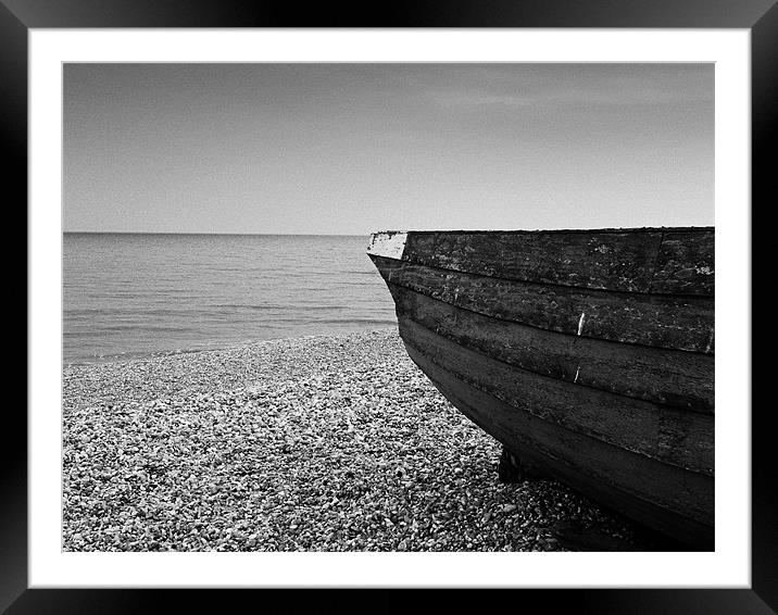 Boat, Beach and Sea Framed Mounted Print by Brian Sharland