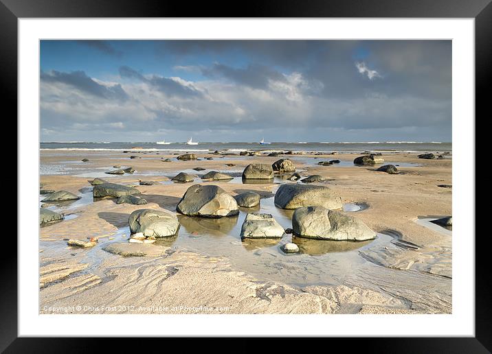 Tidal Pool Boulders Framed Mounted Print by Chris Frost