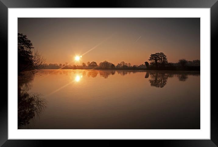 Sunburst Reflection Framed Mounted Print by Tracey Whitefoot