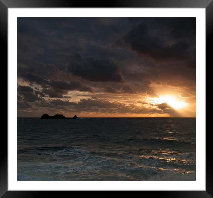 Clonque Sunset Framed Mounted Print by Tracey Whitefoot
