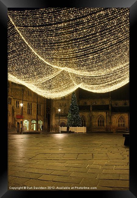 Durham Christmas Lights Framed Print by Dan Davidson