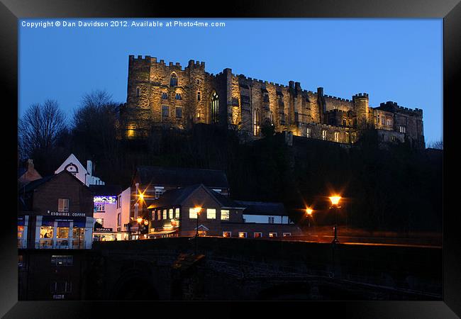 Durham Castle lit up Framed Print by Dan Davidson