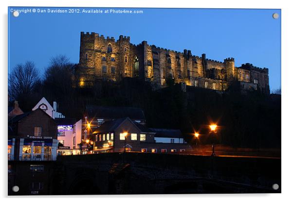 Durham Castle lit up Acrylic by Dan Davidson