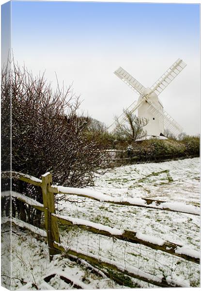 Jill MIll in the Snow 0728 Canvas Print by Eddie Howland