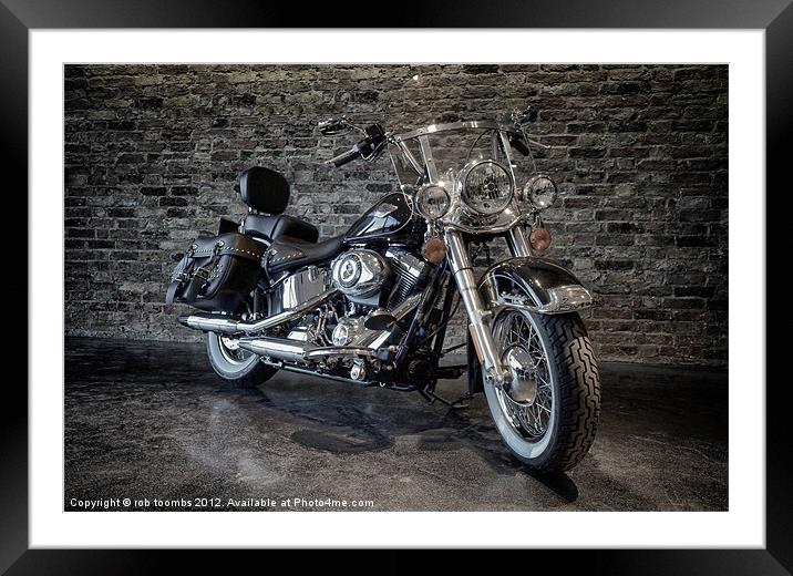 THE DARK RIDER Framed Mounted Print by Rob Toombs