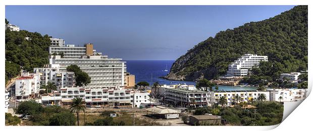 Cala Llonga Village and Bay Print by Tom Gomez