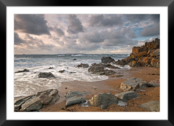 Seascape (Colour) Framed Mounted Print by Tracey Whitefoot