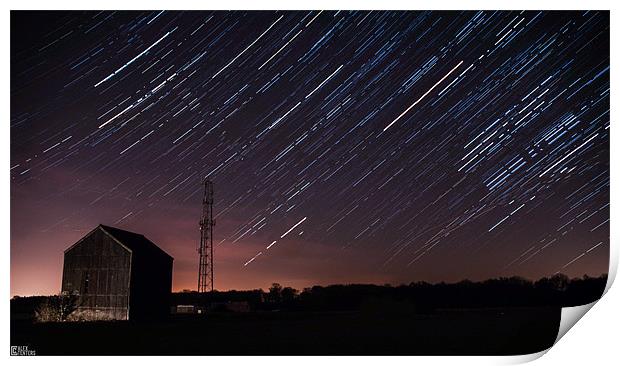 Star trails in Detling. Print by Alex Tenters