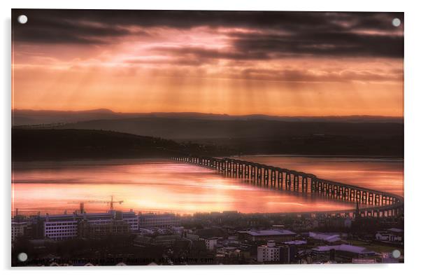 Dundee Railway Bridge Acrylic by Fiona Messenger