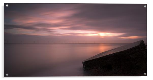 Coastal Dawn Acrylic by Simon Wrigglesworth