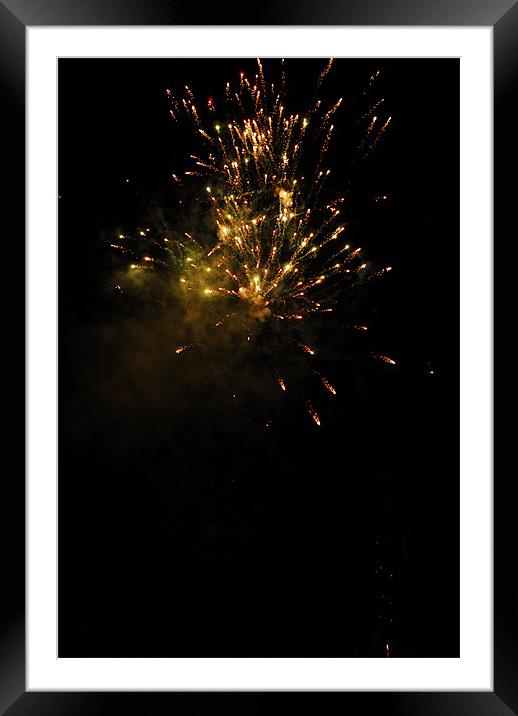 Fireworks and smoke. Framed Mounted Print by Alex Tenters