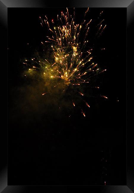 Fireworks and smoke. Framed Print by Alex Tenters