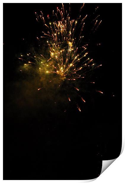 Fireworks and smoke. Print by Alex Tenters