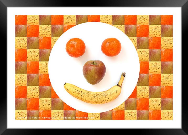 Fruit Face Framed Mounted Print by Natalie Kinnear