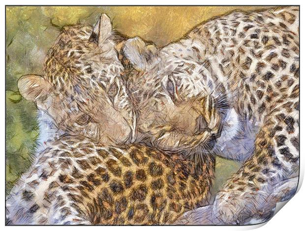 Loving Leopards Print by Keith Furness