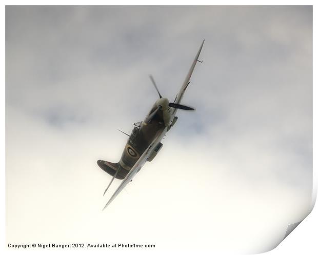 Spitfire BM597 JH-C Print by Nigel Bangert