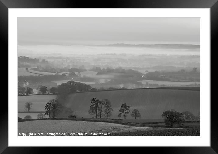 Mid Devon morning - 1 of 2 Framed Mounted Print by Pete Hemington