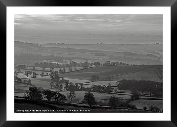 Mid Devon morning - 2 of 2 Framed Mounted Print by Pete Hemington
