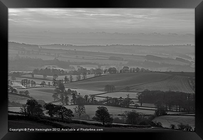 Mid Devon morning - 2 of 2 Framed Print by Pete Hemington
