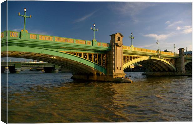 Southwark Bridge & River Thames,London Canvas Print by Darren Galpin