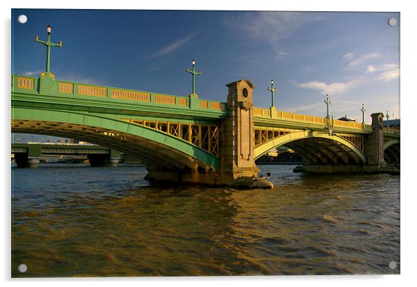 Southwark Bridge & River Thames,London Acrylic by Darren Galpin