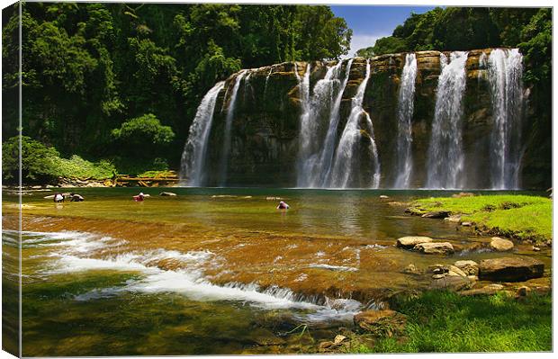 Tinuy-an Falls, Mindanao, Philippines Canvas Print by Darren Galpin
