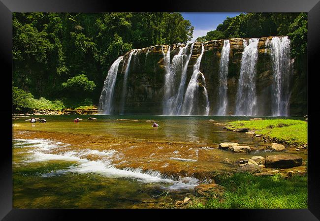Tinuy-an Falls, Mindanao, Philippines Framed Print by Darren Galpin