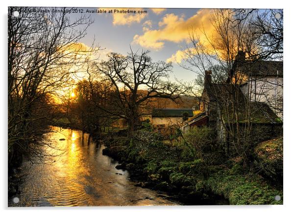 A River Brathay Sunrise Acrylic by Jason Connolly