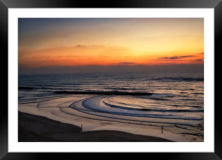 Mediterranean Sunset Framed Mounted Print by Mary Lane