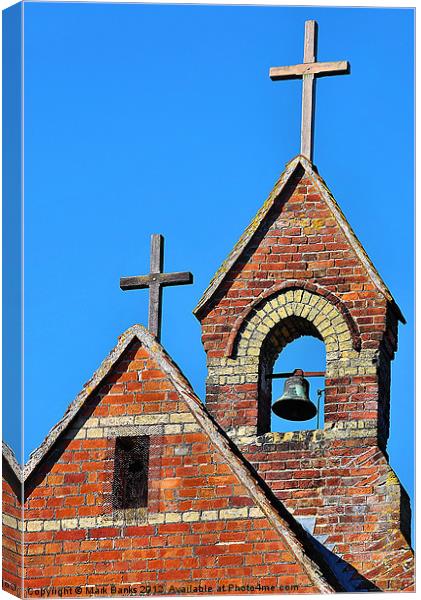 Double Cross Canvas Print by Mark  F Banks