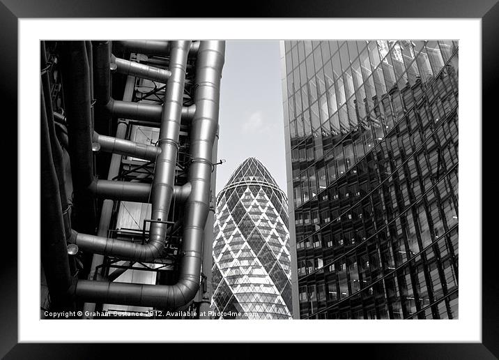 The Gherkin Framed Mounted Print by Graham Custance