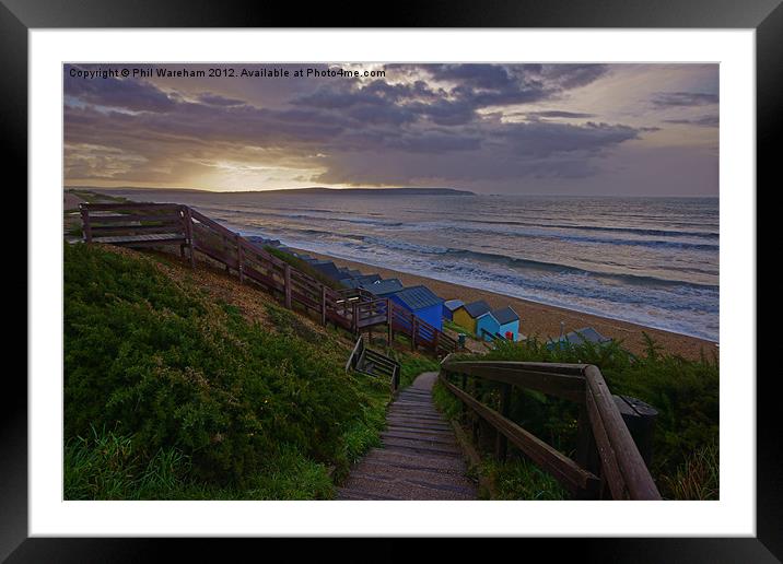 Milford on Sea Framed Mounted Print by Phil Wareham