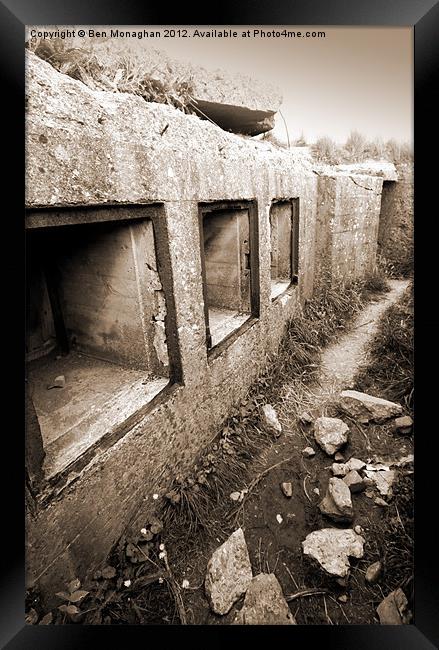 WW2 Bunker Framed Print by Ben Monaghan