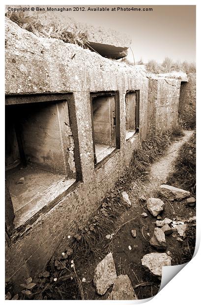 WW2 Bunker Print by Ben Monaghan