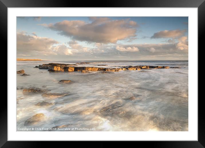 Holy Island Ledge Framed Mounted Print by Chris Frost