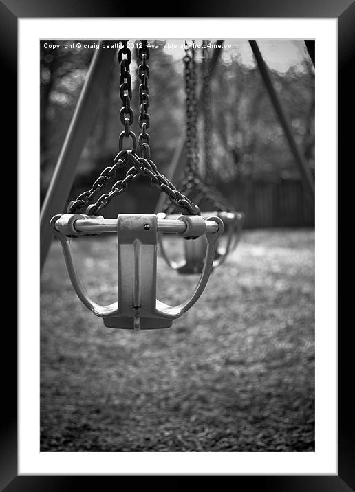 Play Park Swings Framed Mounted Print by craig beattie
