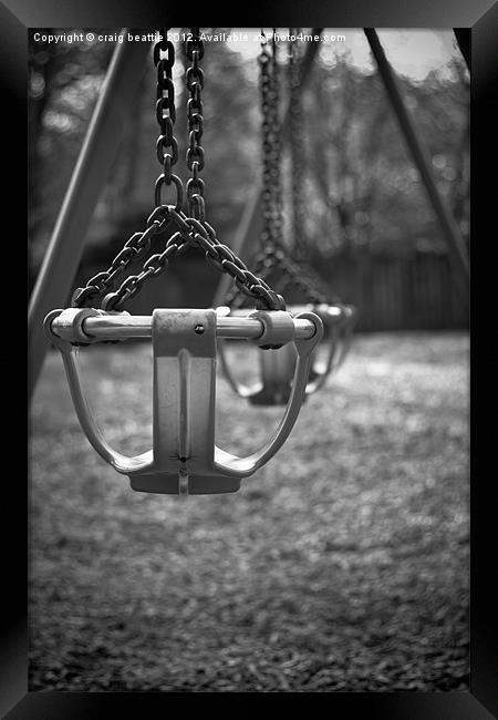 Play Park Swings Framed Print by craig beattie