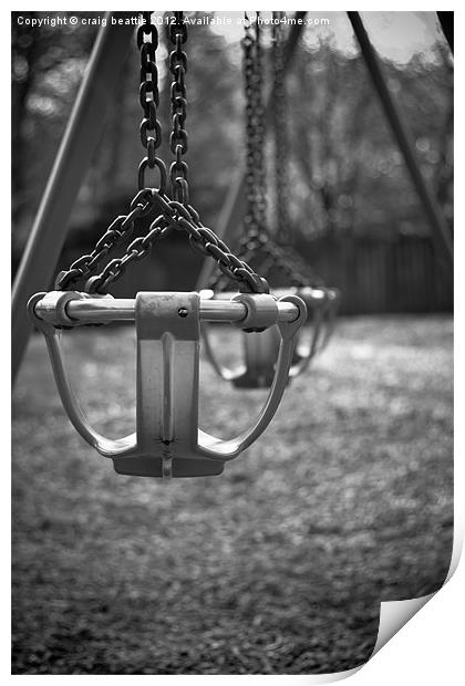 Play Park Swings Print by craig beattie