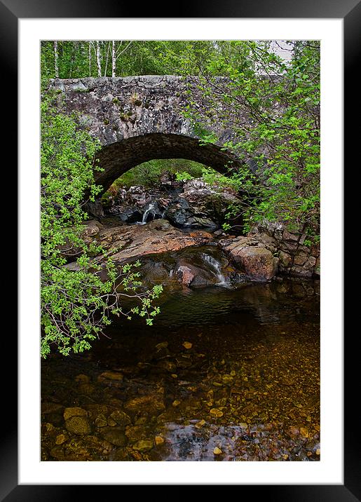 Stone Bridge near Loch Garry Framed Mounted Print by Jacqi Elmslie