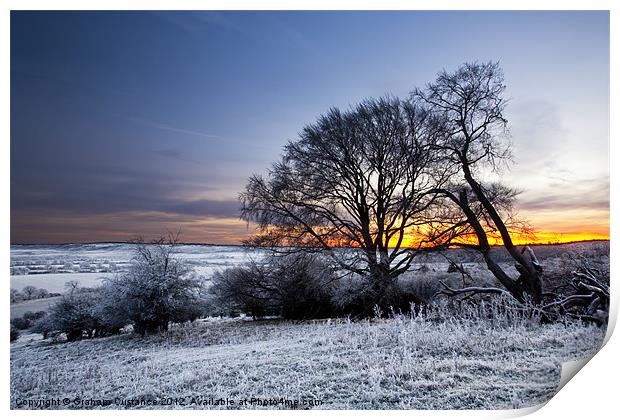 Winter Sunrise Print by Graham Custance